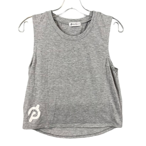 Peloton Women's Lurex Muscle Tank Top in Gray - Cycling Top - Size Small EUC - Picture 1 of 4